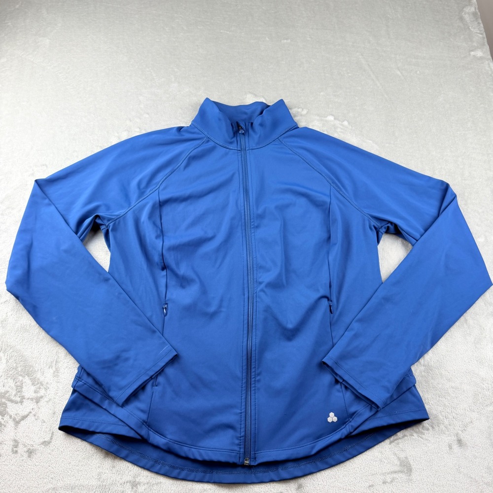 Tek Gear Workout Gear Women's XL Blue Full Zip Running Jacket